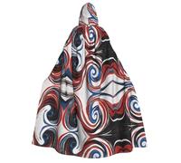 Plagdecna Halloween Cloak For Adults, Gothic Witch Vampire Costume Cape, Marble Mixed Brown, Unisex Party Robe With Hood For Cosplay, Masquerade & Decor