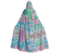 Plagdecna Halloween Cloak For Adults, Gothic Witch Vampire Costume Cape, Mermaid Fish Scale Print, Unisex Party Robe With Hood For Cosplay, Masquerade & Decor