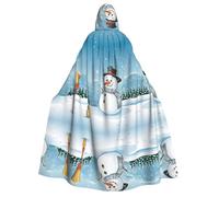 Plagdecna Halloween Cloak For Adults, Gothic Witch Vampire Costume Cape, Merry Christmas, Unisex Party Robe With Hood For Cosplay, Masquerade & Decor