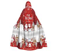 Plagdecna Halloween Cloak For Adults, Gothic Witch Vampire Costume Cape, Merry Christmas, Unisex Party Robe With Hood For Cosplay, Masquerade & Decor
