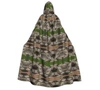 Plagdecna Halloween Cloak For Adults, Gothic Witch Vampire Costume Cape, Mountain Leopard Cats, Unisex Party Robe With Hood For Cosplay, Masquerade & Decor