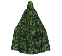 Plagdecna Halloween Cloak For Adults, Gothic Witch Vampire Costume Cape, St Patricks Day Leaves, Unisex Party Robe With Hood For Cosplay, Masquerade & Decor