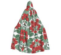 Plagdecna Halloween Cloak For Adults, Gothic Witch Vampire Costume Cape, Summer Hawaiian, Unisex Party Robe With Hood For Cosplay, Masquerade & Decor