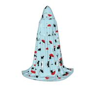 Plagdecna Halloween Hooded Cloak For Teenagers, Parisian Dachshund, Youth Hooded Costume For Cosplay, Witch Vampire Party, Fantasy Robe For Teens Carnival Comic Con, Perfect For Heights Of 110-170 Cm