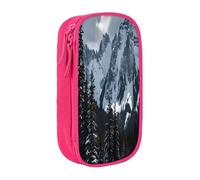 Plagdecna Large Capacity Double Layer Pencil Case, 2 Zipper Compartments Organizer Pockets for School College Office Travel, Canadian Mountain Cliff pencase, Premium Pencil Box, Makeup Bag Organizer