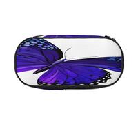 PLAGDECNA Large Capacity Pencil case, Butterfly Organizer with Zippered, Compartments & Elastic Pen Holders for School, Office, Lightweight Pen Bag for Travel, Multi-USE Oxford Fabric Pencil Bag