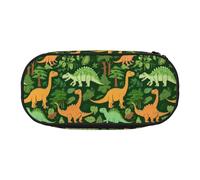 PLAGDECNA Large Capacity Pencil case, Palm Leaf Organizer with Zippered, Compartments & Elastic Pen Holders for School, Office, Lightweight Pen Bag for Travel, Multi-USE Oxford Fabric Pencil Bag