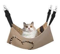 Plagdecna Pet Hammock for Cats & Small Dogs, Velvet Hanging Bed with Adjustable Straps, Beach Sea Shell Sand pet bed, Soft Double-Layer Pet Lounger for Home/Travel