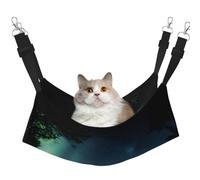 Plagdecna Pet Hammock for Cats & Small Dogs, Velvet Hanging Bed with Adjustable Straps, Celestial Night pet bed, Soft Double-Layer Pet Lounger for Home/Travel