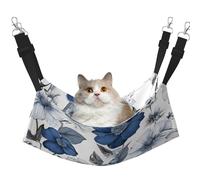 Plagdecna Pet Hammock for Cats & Small Dogs, Velvet Hanging Bed with Adjustable Straps, Colorful Flowers Bird pet bed, Soft Double-Layer Pet Lounger for Home/Travel