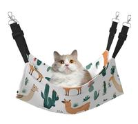 Plagdecna Pet Hammock for Cats & Small Dogs, Velvet Hanging Bed with Adjustable Straps, Cute Alpaca Llama pet bed, Soft Double-Layer Pet Lounger for Home/Travel