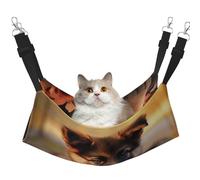Plagdecna Pet Hammock for Cats & Small Dogs, Velvet Hanging Bed with Adjustable Straps, cute german shepherd puppy pet bed, Soft Double-Layer Pet Lounger for Home/Travel