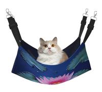 Plagdecna Pet Hammock for Cats & Small Dogs, Velvet Hanging Bed with Adjustable Straps, flower pet bed, Soft Double-Layer Pet Lounger for Home/Travel