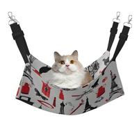 Plagdecna Pet Hammock for Cats & Small Dogs, Velvet Hanging Bed with Adjustable Straps, French Fashion Model Ferrets pet bed, Soft Double-Layer Pet Lounger for Home/Travel