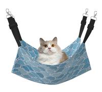 Plagdecna Pet Hammock for Cats & Small Dogs, Velvet Hanging Bed with Adjustable Straps, Gold Mermaid Scale pet bed, Soft Double-Layer Pet Lounger for Home/Travel
