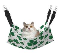 Plagdecna Pet Hammock for Cats & Small Dogs, Velvet Hanging Bed with Adjustable Straps, Happy holidays pet bed, Soft Double-Layer Pet Lounger for Home/Travel