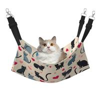Plagdecna Pet Hammock for Cats & Small Dogs, Velvet Hanging Bed with Adjustable Straps, Happy Walking Kitty pet bed, Soft Double-Layer Pet Lounger for Home/Travel