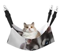 Plagdecna Pet Hammock for Cats & Small Dogs, Velvet Hanging Bed with Adjustable Straps, Husky Dog pet bed, Soft Double-Layer Pet Lounger for Home/Travel