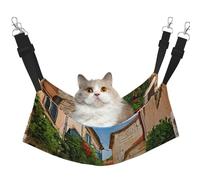 Plagdecna Pet Hammock for Cats & Small Dogs, Velvet Hanging Bed with Adjustable Straps, Italy Tuscan pet bed, Soft Double-Layer Pet Lounger for Home/Travel