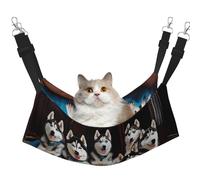 Plagdecna Pet Hammock for Cats & Small Dogs, Velvet Hanging Bed with Adjustable Straps, Lovely husky pet bed, Soft Double-Layer Pet Lounger for Home/Travel