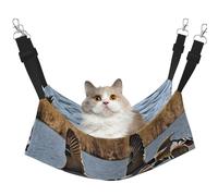 Plagdecna Pet Hammock for Cats & Small Dogs, Velvet Hanging Bed with Adjustable Straps, mallard ducks pet bed, Soft Double-Layer Pet Lounger for Home/Travel