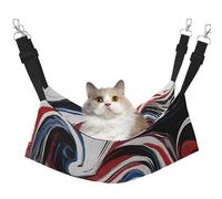 Plagdecna Pet Hammock for Cats & Small Dogs, Velvet Hanging Bed with Adjustable Straps, Marble Mixed Brown pet bed, Soft Double-Layer Pet Lounger for Home/Travel