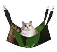 Plagdecna Pet Hammock for Cats & Small Dogs, Velvet Hanging Bed with Adjustable Straps, Peace Tree Frog pet bed, Soft Double-Layer Pet Lounger for Home/Travel