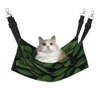 Plagdecna Pet Hammock for Cats & Small Dogs, Velvet Hanging Bed with Adjustable Straps, St Patricks Day Leaves pet bed, Soft Double-Layer Pet Lounger for Home/Travel