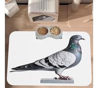 PLAGDECNA Premium Absorbent Pet Feeding Mat, Large Dog & Cat Food Mat With Quick-Dry Pu Leather & Anti-Slip Base, Pigeon Pet Placemat For Water/Food Bowls & Automatic Feeders, 60x40cm