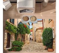 PLAGDECNA Premium Absorbent Pet Feeding Mat, Large Dog & Cat Food Mat With Quick-Dry Pu Leather & Anti-Slip Base, Italy Tuscan Pet Placemat For Water/Food Bowls & Automatic Feeders, 60x40cm