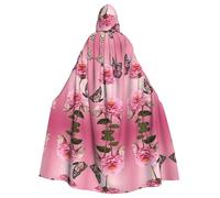 Plagdecna Unisex Long Hooded Cape For Adults, Butterfly, Halloween Costume Cape Poncho For Men & Women, Adult Fancy Dress Costume For Halloween, Witch Vampire Cosplay & Parties