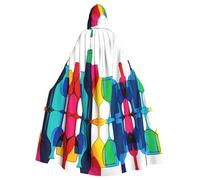 Plagdecna Unisex Long Hooded Cape For Adults, Cocktail Glasses Wine Bottles, Halloween Costume Cape Poncho For Men & Women, Adult Fancy Dress Costume For Halloween, Witch Vampire Cosplay & Parties