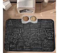 PLAGDECNA Waterproof Pet Feeding Mat, Non-Slip Dog Cat Bowl Mat, Physics Printing Pet placemat, Absorbent Leather Diner Placemat for Food & Water, Easy-Clean, Indoor/Outdoor Use, 30x45cm