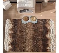 PLAGDECNA Waterproof Pet Feeding Mat, Non-Slip Dog Cat Bowl Mat, Snake Skin Pet placemat, Absorbent Leather Diner Placemat for Food & Water, Easy-Clean, Indoor/Outdoor Use, 30x45cm