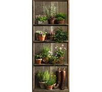 PLAGE 141031 Sticker ONDOOR, ADHESIVE FOR DOOR - Rural shelves, 204 x 83 cm