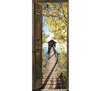 PLAGE 141065 Sticker Trompe L'Oeil Window - Saguay, Multicolour (204 x 83 cm)