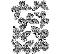 PLAGE 301502 3D Charming Butterfly Stickers Black and White Scandinavian Butterflies 7 Butterflies between 8 and 14 x 11 cm x 6.5 cm, Plastic, 14 x 100 x 11 cm