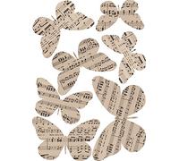 PLAGE 3D Charming Butterfly Stickers Decoration Concerto Transparent [7 between 8 x 6.5 cm Butterflies and 14 x 11 cm, Beige Plastic, 14 x 0.1 x 11 cm 7 Units