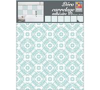 PLAGE 6 Wall tiles stickers, Aurelia, Vinyl, Water Green, each 15x15cm