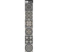 PLAGE 6 Wall tiles stickers, Grey, each 15 x 15 cm