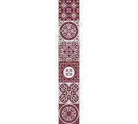 PLAGE 6 Wall tiles stickers Old portuguese Tile Red, Vinyl, Red, each 15 x 15 cm