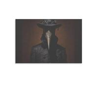Plague Doctor Dark Academia Halloween Spooky Victorian Wall Art Paintings Canvas Prints Poster Artwork for Living Room Bedroom Bathroom Office Home Decor 20x30inch(50x75cm)