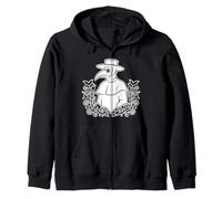 Plague Doctor Gothic Medieval History Art Graphic Zip Hoodie