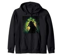 Plague Doctor Gothic Window Silhouette Fantasy Zip Hoodie