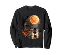 Plague Doctor Halloween Bicycle Full Moon Sweatshirt
