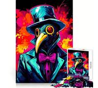 Plague Doctor in Suit with Top Hat Jigsaw Puzzle 1000 Piece for Teenagers Logic Sense Toy Calm Pastime Smooth Edge Premium Gift (50x75cm)