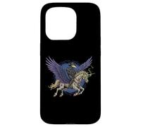 Plague Doctor Riding a Flying Unicorn Zombie Fantasy Art Case for iPhone 15 Pro