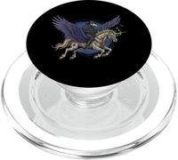 Plague Doctor Riding a Flying Unicorn Zombie Fantasy Art PopSockets PopGrip for MagSafe