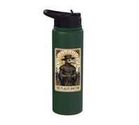 Plague Doctor Tarot Card Gothic Stainless Steel Insulated Water Bottle