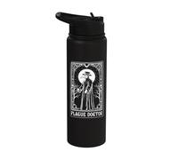Plague Doctor Tarot Card Gothic Stainless Steel Insulated Water Bottle